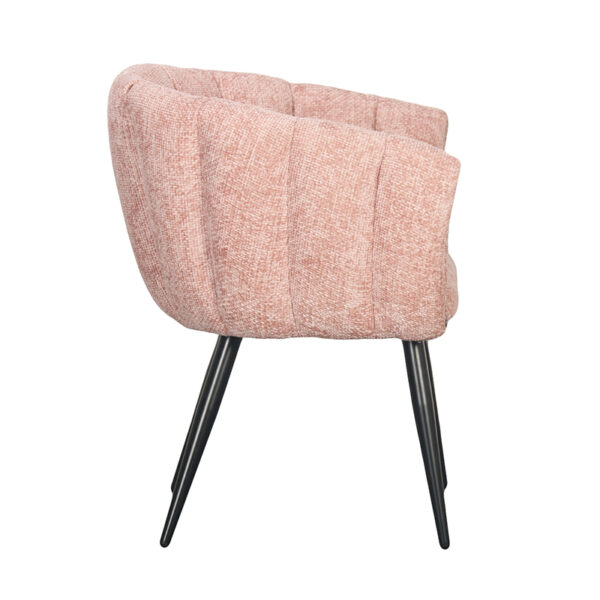 Set 2 scaune dining roz pastel din tesatura Breeze - imagine 4