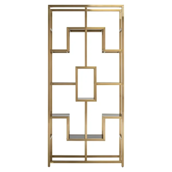 Dulap auriu mat din inox si sticla 230cm Magnus - imagine 2