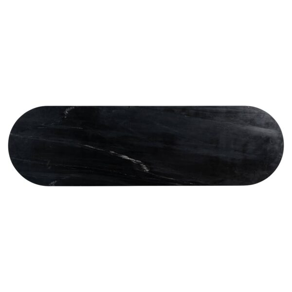 Consola neagra/aramie din marmura Maddox - imagine 4