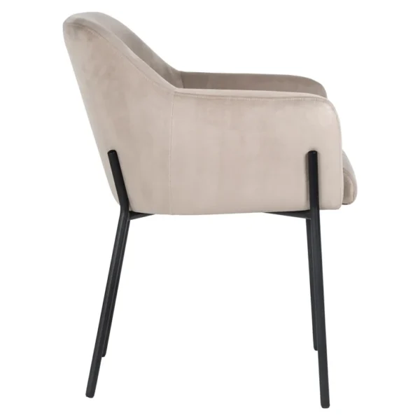 Scaun dining bej din catifea Fay - imagine 3
