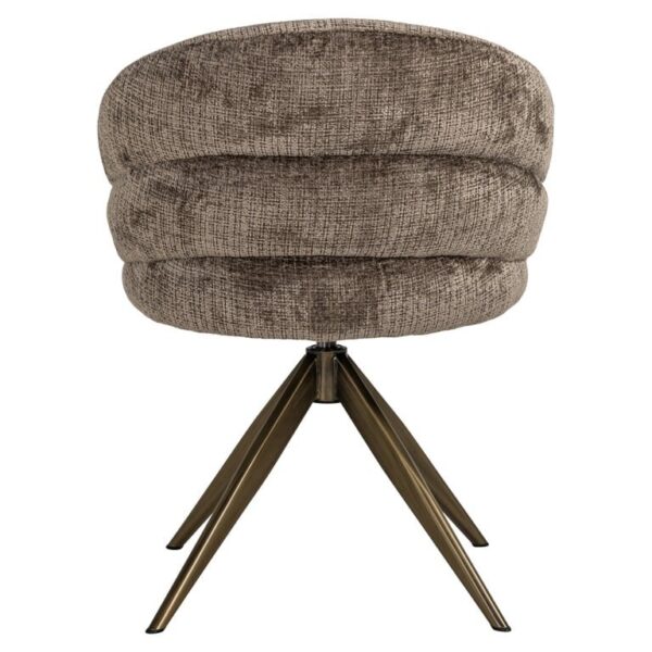 Scaun dining rotativ maro din tesatura chenille Zendaya - imagine 5