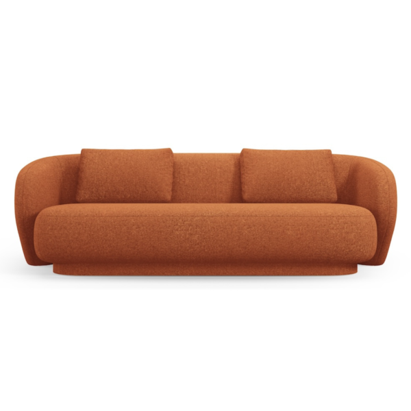 Canapea caramizie din tesatura chenille Marly