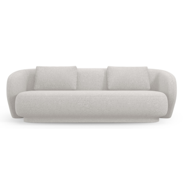Canapea argintie din tesatura chenille Marly