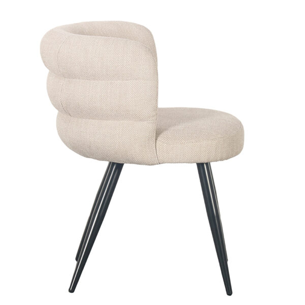 Set 2 scaune dining alb bej din tesatura Cloud - imagine 2
