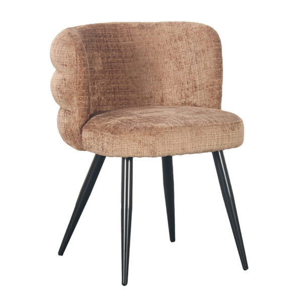 Set 2 scaune dining maro caramel din tesatura Cloud