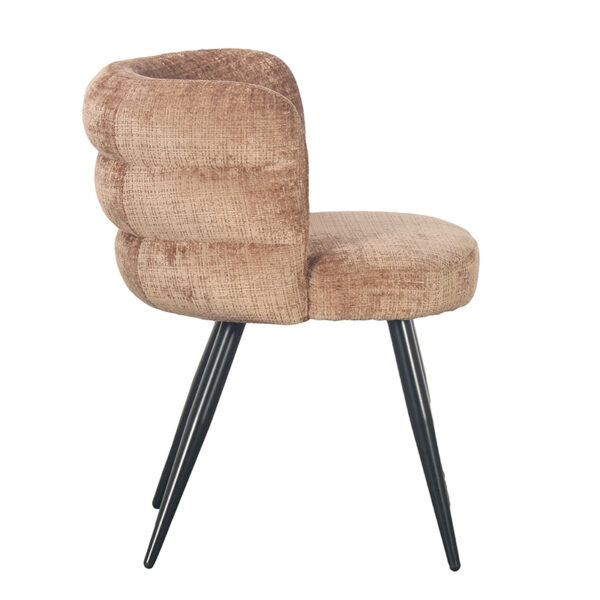 Set 2 scaune dining maro caramel din tesatura Cloud - imagine 2