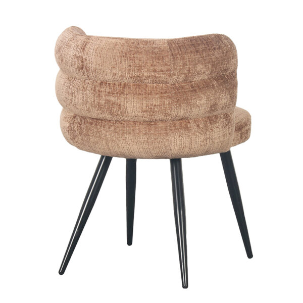 Set 2 scaune dining maro caramel din tesatura Cloud - imagine 3