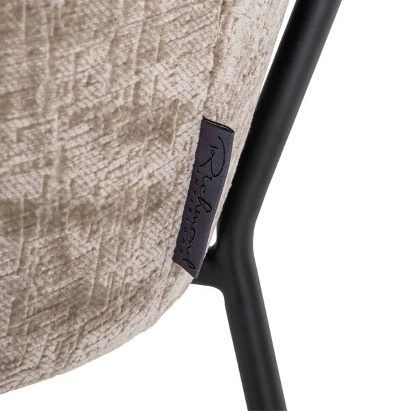 Scaun dining bej din tesatura texturata Fay - imagine 7
