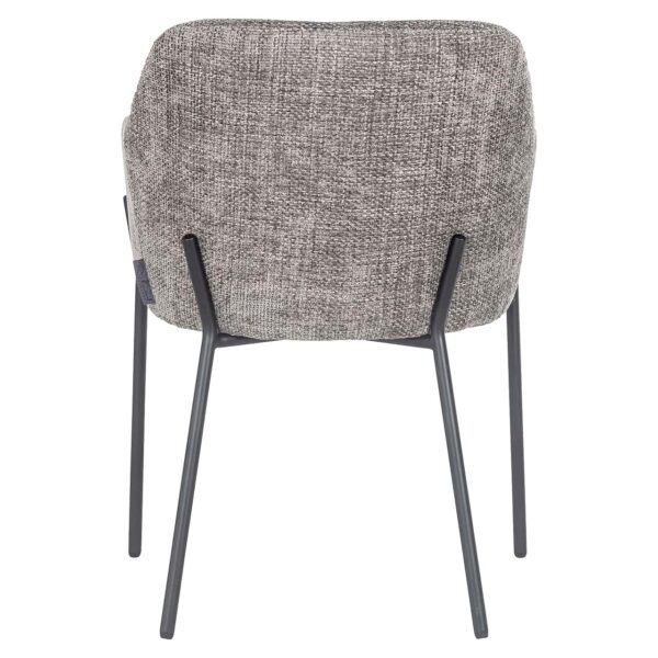 Scaun dining grej din tesatura texturata Fay - imagine 5