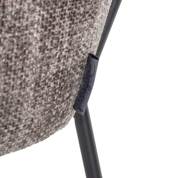 Scaun dining grej din tesatura texturata Fay - imagine 7