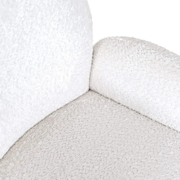 Scaun dining alb din blana artificiala Jolie - imagine 5