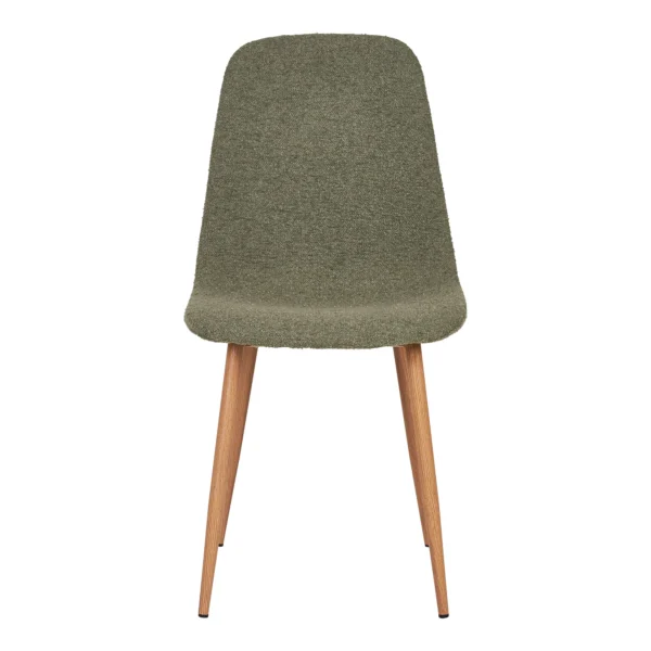 Set 2 scaune dining verde olive din tesatura boucle Stockholm - imagine 3