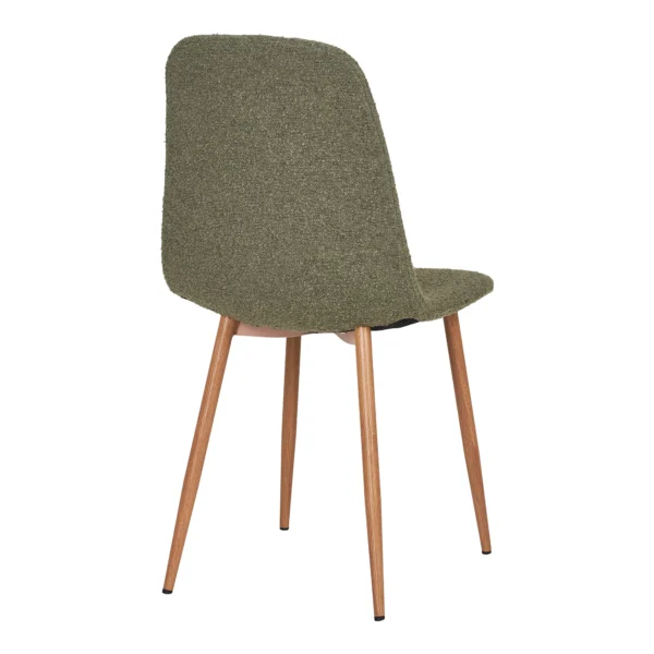 Set 2 scaune dining verde olive din tesatura boucle Stockholm - imagine 6