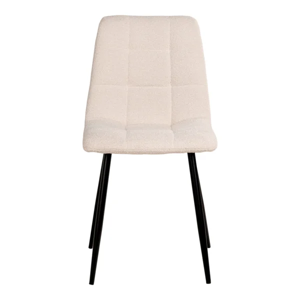 Set 2 scaune dining albe din tesatura boucle Middlefart - imagine 2