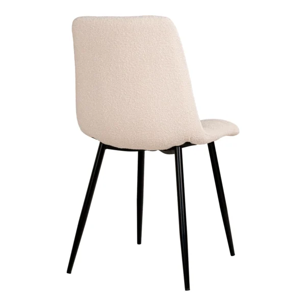 Set 2 scaune dining albe din tesatura boucle Middlefart - imagine 4