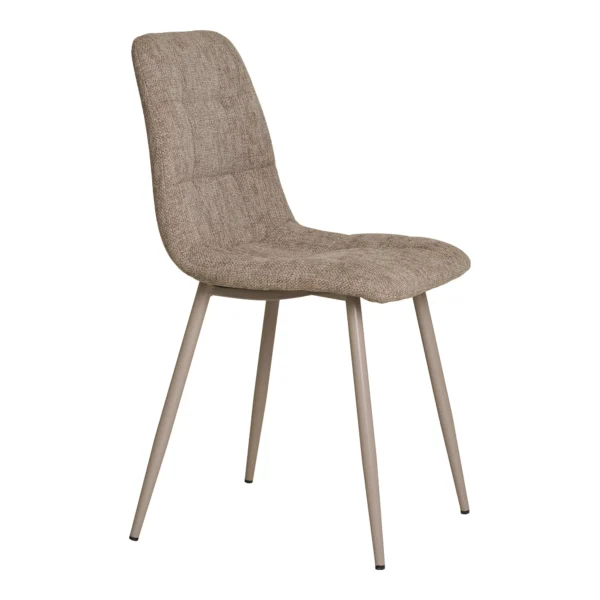 Set 2 scaune dining gri deschis din tesatura Middlefart - imagine 4