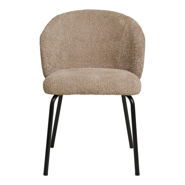 Set 2 scaune dining bej din tesatura boucle Safira - imagine 3