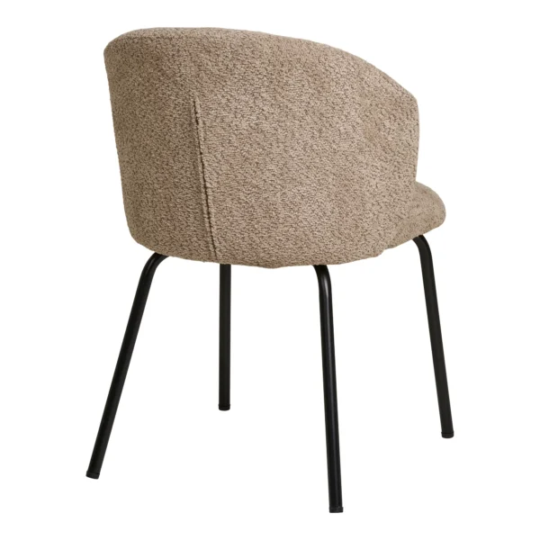Set 2 scaune dining bej din tesatura boucle Safira - imagine 5