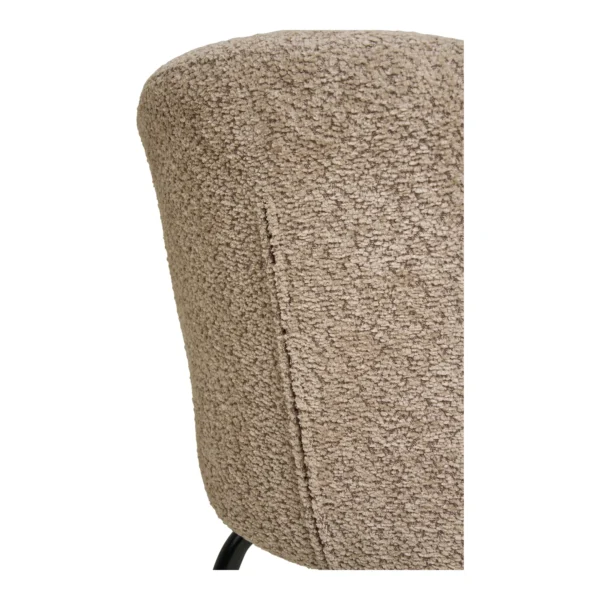 Set 2 scaune dining bej din tesatura boucle Safira - imagine 6