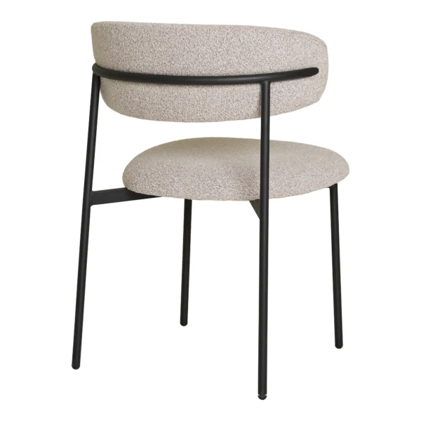 Set 2 scaune dining crem din tesatura boucle Mira - imagine 4