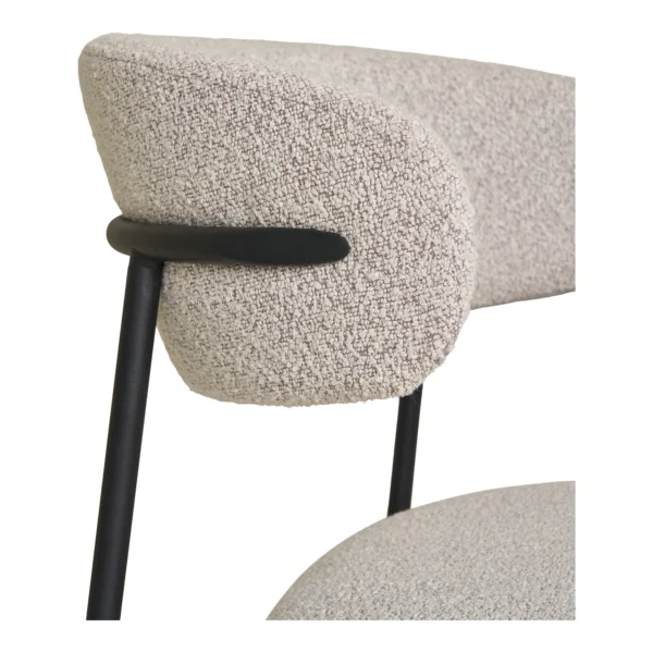 Set 2 scaune dining crem din tesatura boucle Mira - imagine 5