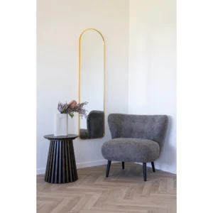 Fotoliu lounge maro din tesatura boucle Covelo