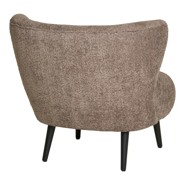 Fotoliu lounge maro din tesatura boucle Covelo - imagine 5