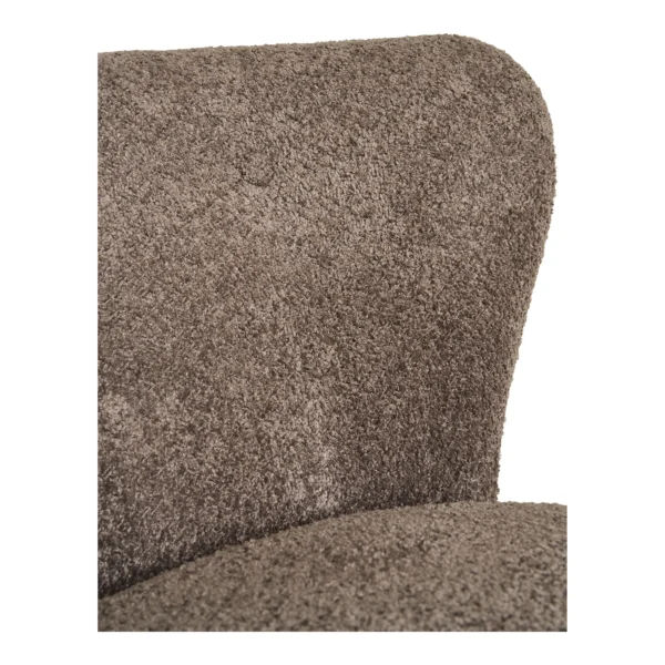 Fotoliu lounge maro din tesatura boucle Covelo - imagine 6