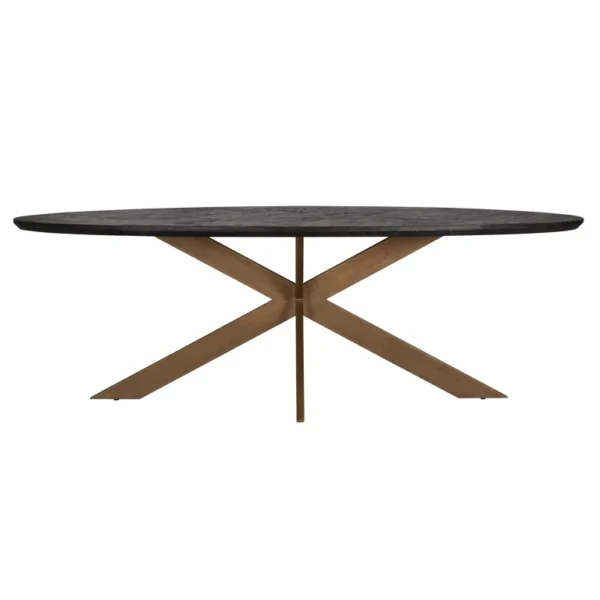 Masa dining ovala neagra/aramie Blackbone - imagine 3