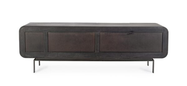 Comoda TV neagra din lemn de mango Orissa - imagine 4