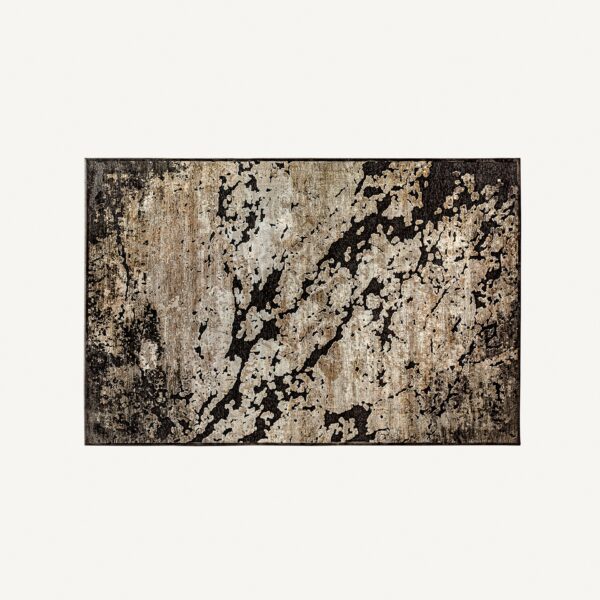 Covor negru din tesatura chenille si vascoza 240x340 Arleth - imagine 3