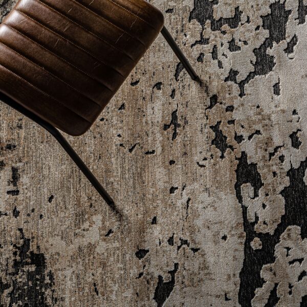 Covor negru din tesatura chenille si vascoza 240x340 Arleth - imagine 5