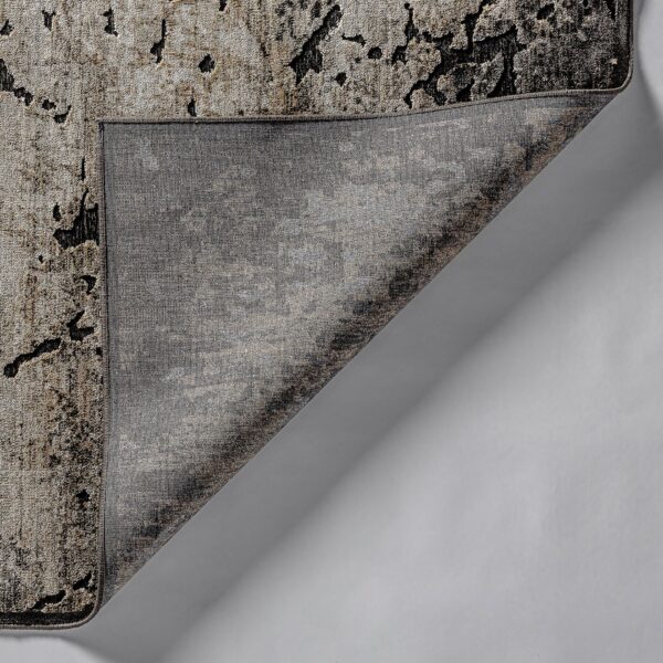 Covor negru din tesatura chenille si vascoza 240x340 Arleth - imagine 8