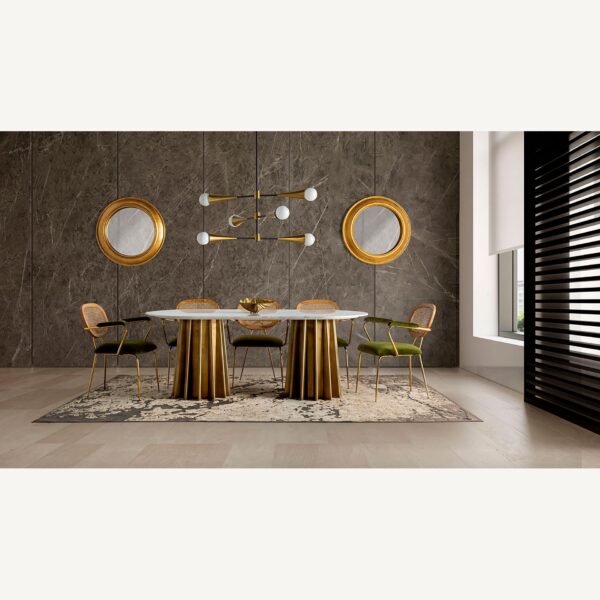 Covor negru din tesatura chenille si vascoza 240x340 Arleth - imagine 2