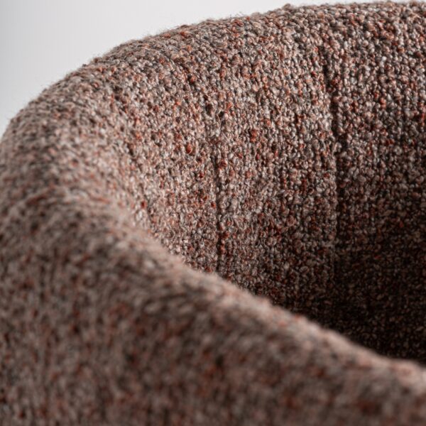 Scaun de bar maro/natur din catifea boucle Veyron - imagine 5