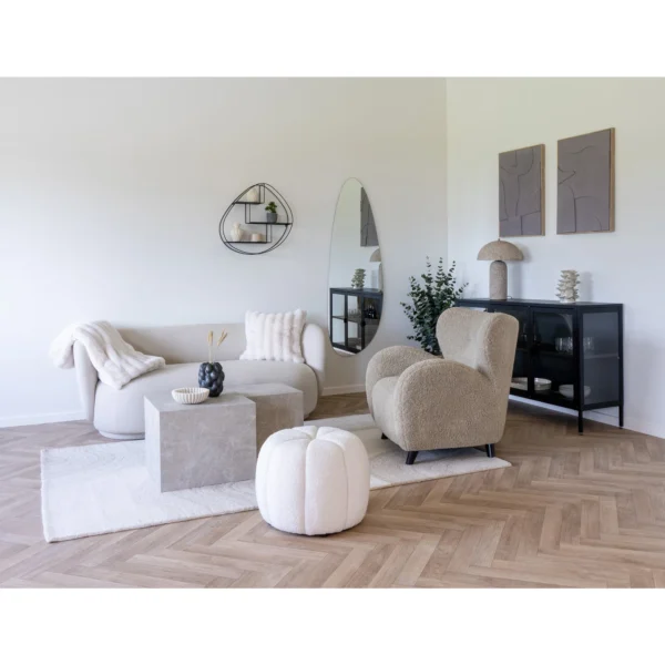 Covor bej ivoire din lana 200x300 cm Surat - imagine 2