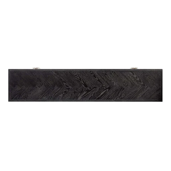 Comoda TV neagra din furnir de stejar Blackbone - imagine 5