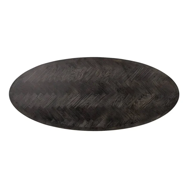 Masa dining ovala neagra/aramie Blackbone - imagine 5