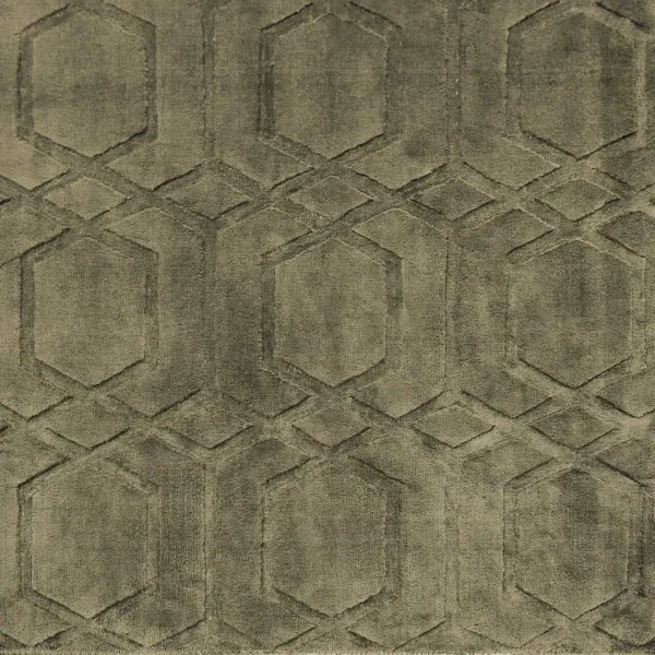 Covor verde olive din bumbac si poliester 200x300 Liva - imagine 6