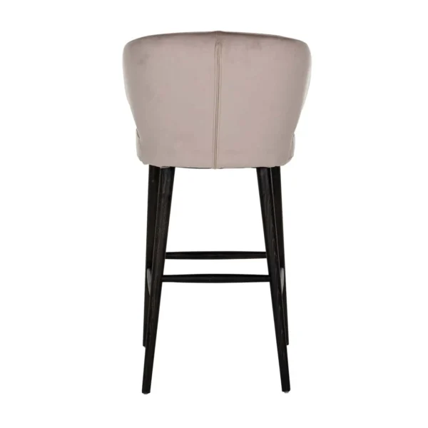 Scaun de bar bej din catifea H106cm Indigo - imagine 5