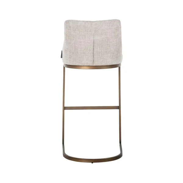 Scaun de bar bej din tesatura texturata auriu aramiu H103cm Bolton - imagine 4