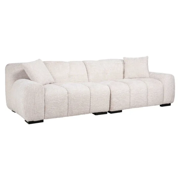 Canapea crem din tesatura boucle Charelle - imagine 2