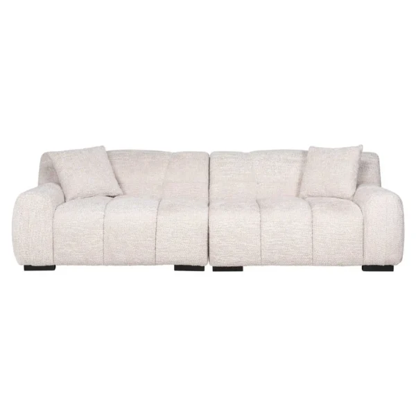 Canapea crem din tesatura boucle Charelle