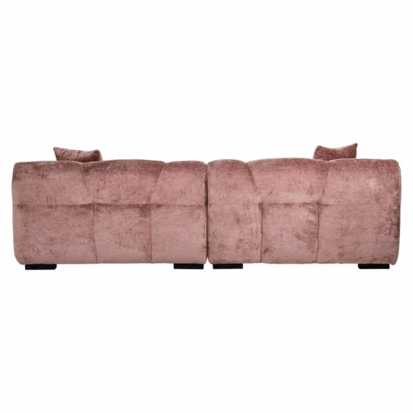 Canapea roz trandafiriu din tesatura chenille Charelle - imagine 4