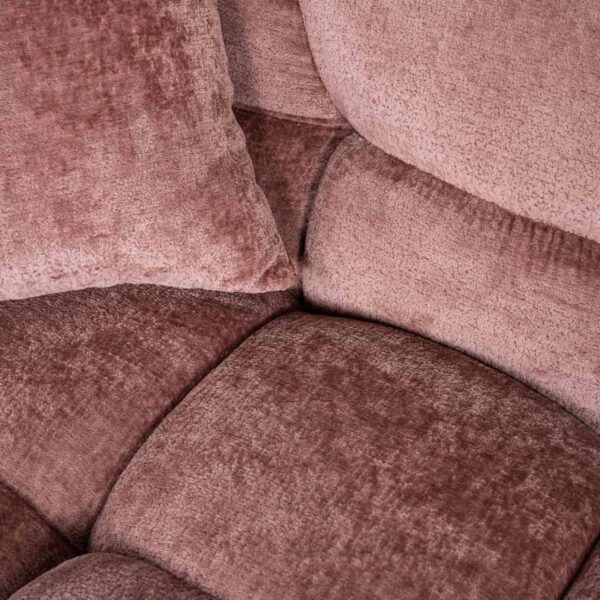 Canapea roz trandafiriu din tesatura chenille Charelle - imagine 6