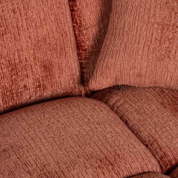 Coltar rosu caramiziu din tesatura chenille Cube Right - imagine 3