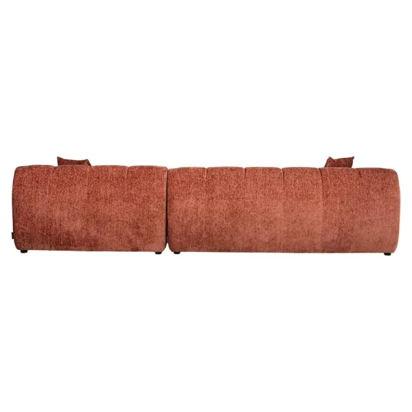 Coltar rosu caramiziu din tesatura chenille Cube Right - imagine 5