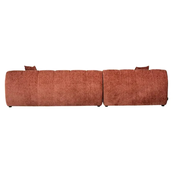 Coltar rosu caramiziu din tesatura chenille Cube Left - imagine 4