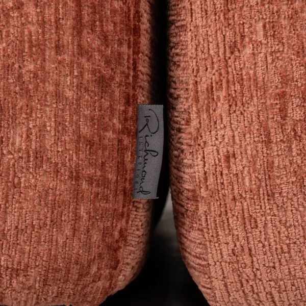 Coltar rosu caramiziu din tesatura chenille Cube Right - imagine 4