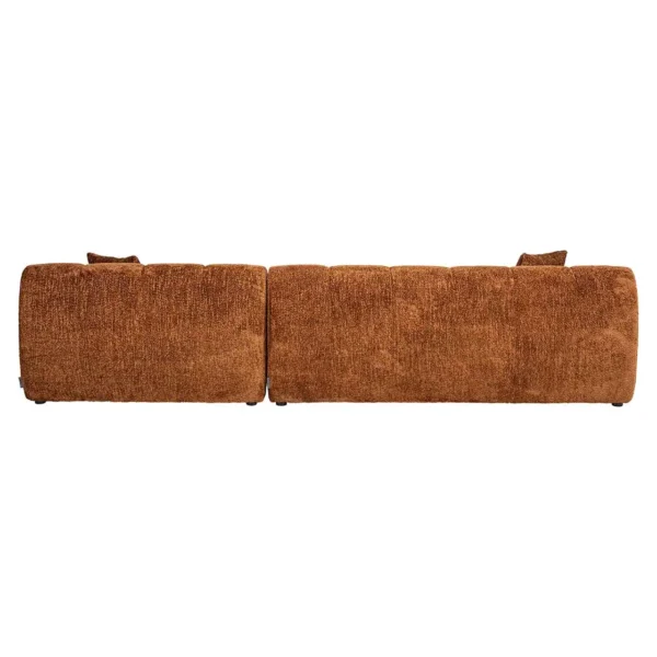 Coltar caramiziu din tesatura chenille Cube Right - imagine 3